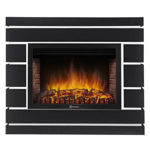 Каминокомплект: Очаг Electrolux EFP/P-2520LS N, портал Moderno 25 шпон черный дуб