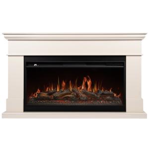 Каминокомплект: Очаг Royal Thermo Aurora RTFP/P-AR40LS, портал California 42/40/36, молочный