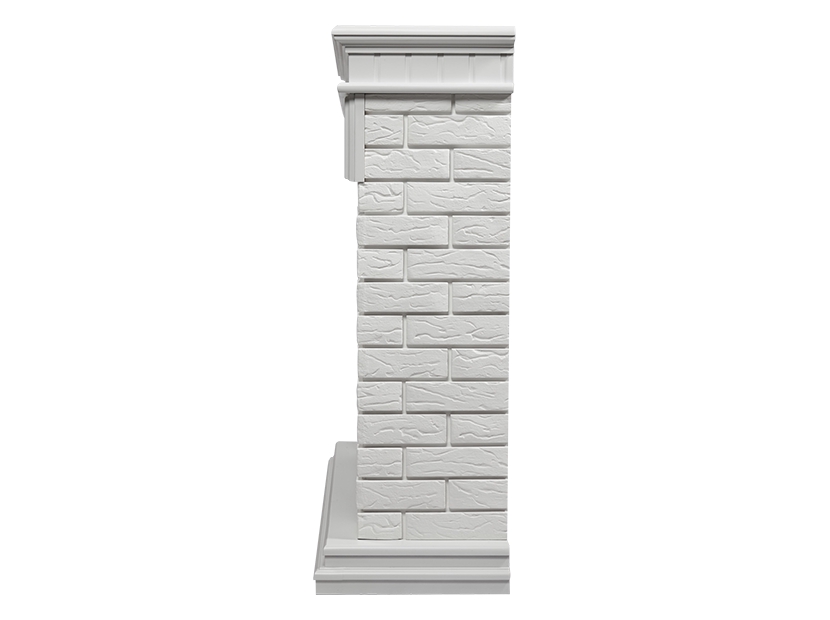 Портал Firelight Bricks 25 камень белый, белая эмаль