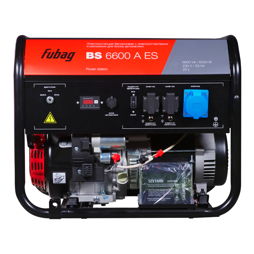 Генератор бензиновый FUBAG BS 6600 A ES с электростартером и коннектором автоматики