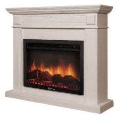 Каминокомплект: Очаг Electrolux EFP/P-3020LS N, портал Bianco 30 шпон белёный дуб