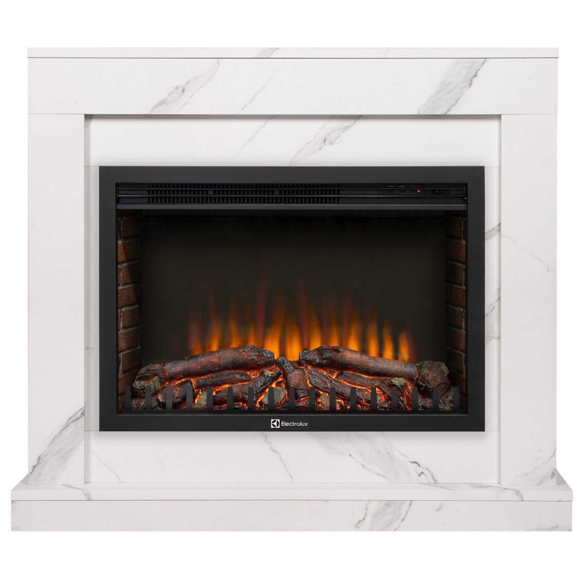 Портал Firelight Simple 25 белый мрамор
