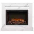 Портал Firelight Simple 25 белый мрамор