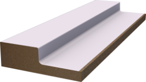 Декоративная панель WallMaker левая ПНл-37 Белабел 2800x123х19