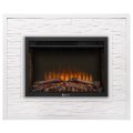 Портал Firelight Loft 30 камень белый, белая эмаль