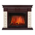 Каминокомплект: Очаг Electrolux EFP/P-3020LS N, портал Bricks 30 камень бежевый, шпон темный дуб