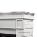 Каминокомплект: Очаг Electrolux EFP/P-3020LS N, портал Bricks 30 камень белый, белая эмаль