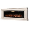 Каминокомплект: Очаг Royal Thermo Aurora RTFP/P-AR60LS, портал Olympia 60 сл. кость с зол. патиной