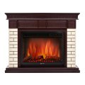 Каминокомплект: Очаг Electrolux EFP/P-2520LS N, портал Bricks 25 камень бежевый, шпон темный дуб
