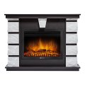 Каминокомплект: Очаг Electrolux EFP/P-2520LS N, портал Excalibur 25 камень белый
