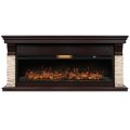 Портал Firelight Michigan 60, камень молочный, шпон темный дуб